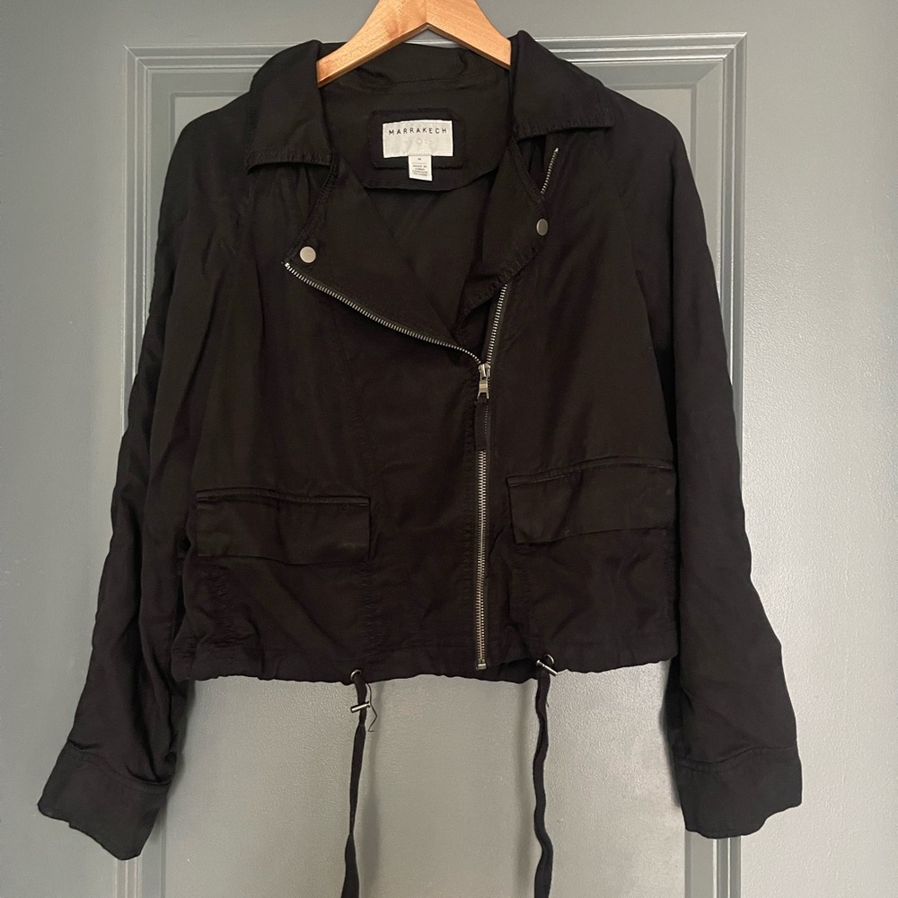 Anthropologie Black Utility Jacket